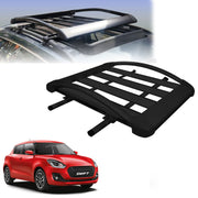 Car Roof Luggage (4x 4) Frame Aluminum Roof Frame Universal Roof Frame Travel Frame Load Frame Load Over 100 kg Roof Shelves Luggage Box Roof Rack (Black)