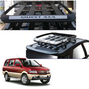 Car Roof Quest Luggage (4x 4) Frame Aluminum Roof Frame Universal Roof Frame Travel Frame Load Frame Load Over 100 kg Roof Shelves Luggage Box Roof Rack (Black)
