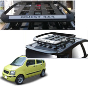 Car Roof Quest Luggage (4x 4) Frame Aluminum Roof Frame Universal Roof Frame Travel Frame Load Frame Load Over 100 kg Roof Shelves Luggage Box Roof Rack (Black)
