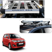 Car Roof Quest Luggage (4x 4) Frame Aluminum Roof Frame Universal Roof Frame Travel Frame Load Frame Load Over 100 kg Roof Shelves Luggage Box Roof Rack (Silver)