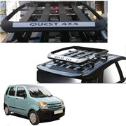 Car Roof Quest Luggage (4x 4) Frame Aluminum Roof Frame Universal Roof Frame Travel Frame Load Frame Load Over 100 kg Roof Shelves Luggage Box Roof Rack (Black)