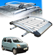 Car Roof Luggage (4x 4) Frame Aluminum Roof Frame Universal Roof Frame Travel Frame Load Frame Load Over 100 kg Roof Shelves Luggage Box Roof Rack (Silver)