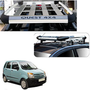 Car Roof Quest Luggage (4x 4) Frame Aluminum Roof Frame Universal Roof Frame Travel Frame Load Frame Load Over 100 kg Roof Shelves Luggage Box Roof Rack (Silver)