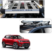 Car Roof Quest Luggage (4x 4) Frame Aluminum Roof Frame Universal Roof Frame Travel Frame Load Frame Load Over 100 kg Roof Shelves Luggage Box Roof Rack (Silver)