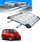 Car Roof Luggage (4x 4) Frame Aluminum Roof Frame Universal Roof Frame Travel Frame Load Frame Load Over 100 kg Roof Shelves Luggage Box Roof Rack (Silver)