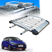 Car Roof Luggage (4x 4) Frame Aluminum Roof Frame Universal Roof Frame Travel Frame Load Frame Load Over 100 kg Roof Shelves Luggage Box Roof Rack (Silver)