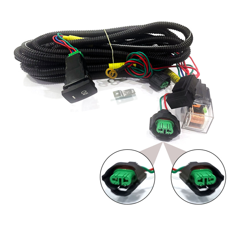 US Location H11 H8 Fog Light Wiring Harness Switch Kit H11 LED - Foto 11