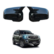 Auto Pearl Batman Style Car Side Mirror Cover Cap, ABS Material, Black, Compatible for All Car (Pack of 2)