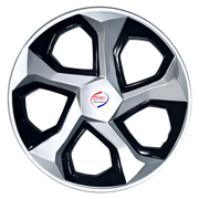 R16 Press Type Hub Cap Brezza-2020 Wheel Cover Replacements for OEM Steel Wheels Polypropylene Material with Retention Ring | Set of 4 Pcs