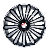 R14 Press Type Hubcap Blaze-DCR Wheel Cover Replacements for OEM Steel Wheels Polypropylene Material with Retention Ring | Set of 4 Pcs