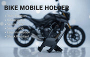 Bike Phone Holder 360 Degree Rotating Motorcycle Mount Mobile Holder Mirror Cradle Stand for Bicycle, Motorcycle, Scooty Fits All Smartphones (Black)