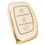 TPU Key Cover for Hyundai Grand i10 NIOS Asta | Venue | i20 | Aura | Creta | Elantra 3 Button Smart Key Only