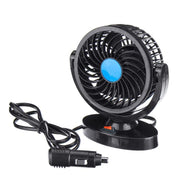 Mini 360 Degree Air Flow Car Fan, 100% Copper Motor, Single Head, Speed, Quiet & Strong, 12V DC, Universal Fit