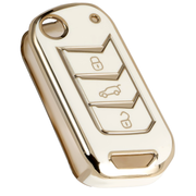 TPU Key Cover Compatible with Mahindra Scorpio | XUV 300 | Marazzo | XUV 700 | Bolero | Thar 3 Button Flip Key