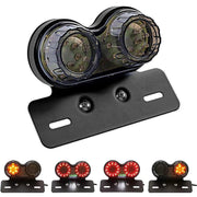 Auto Pearl 40LED 12V Motorcycle Tail Light Integrated Running Lamp Brake &Turn Signal Light with License Plate Bracket Compatible with RE Hunter 350, Himalayan 450, Meteor 350, Harley, Reborn 350