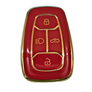 TPU Key Cover Compatible with Tata Nexon | Harrier | Safari | Altroz | Tigor | EV | Punch | Tiago EV Electric 4 Button Smart Key Only