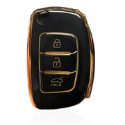 TPU Key Cover Compatible with Hyundai Verna Push Button Start Car Key