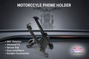 Bike Phone Holder 360 Degree Rotating Motorcycle Mount Mobile Holder Mirror Cradle Stand for Bicycle, Motorcycle, Scooty Fits All Smartphones (Black)