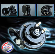 Black Horn Super Loud Horns, Waterproof, Dustproof Durable Air Electric Snail Horn, 12V Raging Sound Air Horns compatible with All Cars