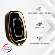 TPU Car Key Cover Compatible With Renault Kiger, Kwid, Duster 2 Button Remote Key