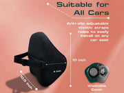 Auto Pearl CurvaRest Car Neck Rest Cushion| Seat Headrest Cushion||Memory Foam Neck Pillow Car Neck Pillow for Neck Pain Relief in Office, Driving (Large, Black, Black Hemming, Pack of 1)