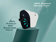 Auto Pearl CurvaRest Car Neck Rest Cushion| Seat Headrest Cushion||Memory Foam Neck Pillow Car Neck Pillow for Neck Pain Relief in Office, Driving (Large, Black, Black Hemming, Pack of 1)