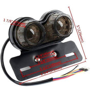 Auto Pearl 40LED 12V Motorcycle Tail Light Integrated Running Lamp Brake &Turn Signal Light with License Plate Bracket Compatible with RE Hunter 350, Himalayan 450, Meteor 350, Harley, Reborn 350