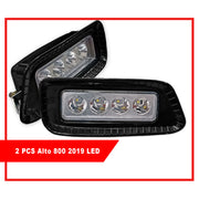 Car LED Fog Lamp Chrome Light Compatible with Alto 800 2019 (Set of 2)