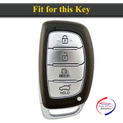 TPU Key Cover for Venue, Elantra, Tucson, i20 N Line 2021, Creta 2020, i20 2020 Model with 4 Button Smart Key
