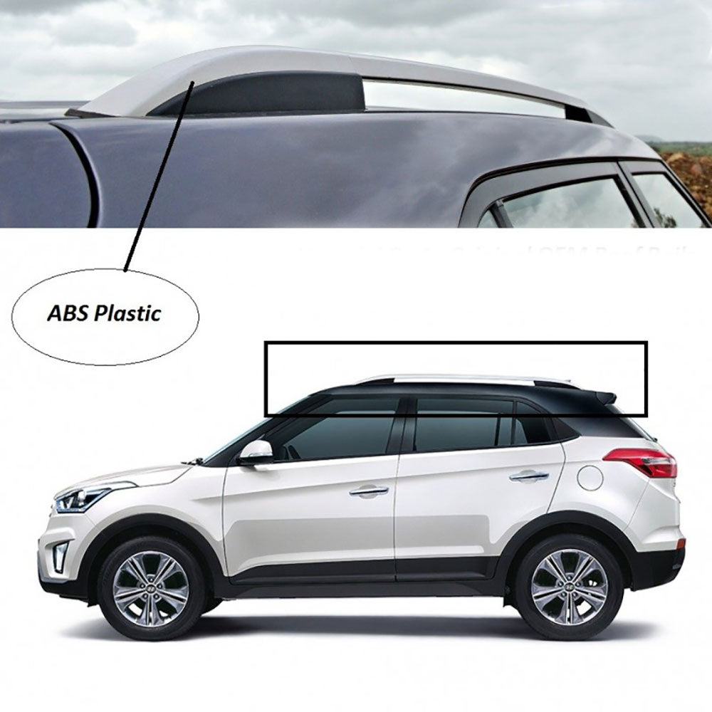 O.E. Type Roof Rail for Creta 2015 (Set of 2)|Silver Black