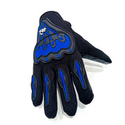 Bike Riding Gloves with Touch Screen Sensitivity Riding Full Gloves Riding Gloves  Blue with Black