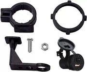 USB Mobile Charger with Waterproof Silicon Cover with on/Off Switch for Bikes and Cars (Fast Charging Output- 5V-1.5A, Black)