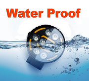 Auto Pearl Round 8-Led DRL Motorcycle Off-Road Vehicle Light Auxiliary White & Yellow (Pack of 1)