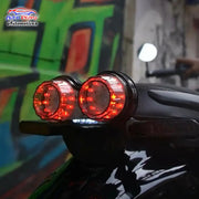 Auto Pearl 40LED 12V Motorcycle Tail Light Integrated Running Lamp Brake &Turn Signal Light with License Plate Bracket Compatible with RE Hunter 350, Himalayan 450, Meteor 350, Harley, Reborn 350