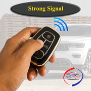 TPU Key Cover Compatible with Tata Nexon | Harrier | Safari | Altroz | Tigor | EV | Punch | Tiago EV Electric 4 Button Smart Key Only