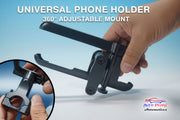 Bike Phone Holder 360 Degree Rotating Motorcycle Mount Mobile Holder Mirror Cradle Stand for Bicycle, Motorcycle, Scooty Fits All Smartphones (Black)