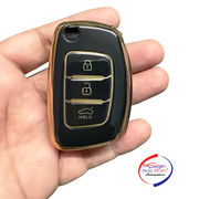 TPU Car Key Cover Compatible with Hyundai Old i-10 Grand, Old i-20, Old Creta Flip Key