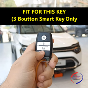 TPU Key Cover Compatible with Kia Sonet | Carens | Seltos 3 Button Smart Key Only