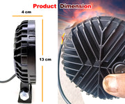 Auto Pearl Round 8-Led DRL Motorcycle Off-Road Vehicle Light Auxiliary White & Yellow (Pack of 1)