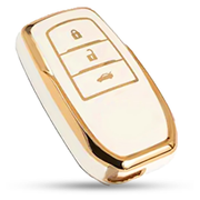 TPU Key Cover Compatible for Toyota Innova, Crysta, Fortuner 3 Button Smart Key