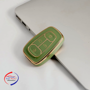 TPU Key Cover Compatible with Tata Nexon | Harrier | Safari | Altroz | Tigor | EV | Punch | Tiago EV Electric 4 Button Smart Key Only