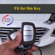 TPU Key Cover for Hyundai Grand i10 NIOS Asta | Venue | i20 | Aura | Creta | Elantra 3 Button Smart Key Only