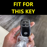 TPU Key Cover Compatible with Toyota Innova Crysta Key Cover 2 Button Smart Key Only (Black)