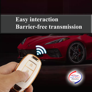 TPU Leather Car Key Cover Compatible with Hyundai Verna -2020 Smart Key