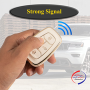 TPU Key Cover Compatible with Tata Nexon | Harrier | Safari | Altroz | Tigor | EV | Punch | Tiago EV Electric 4 Button Smart Key Only