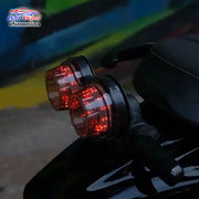 Auto Pearl 40LED 12V Motorcycle Tail Light Integrated Running Lamp Brake &Turn Signal Light with License Plate Bracket Compatible with RE Hunter 350, Himalayan 450, Meteor 350, Harley, Reborn 350