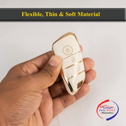 TPU Key Cover Compatible with Kia Sonet | Carens | Seltos 3 Button Smart Key Only