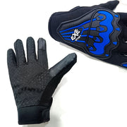 Bike Riding Gloves with Touch Screen Sensitivity Riding Full Gloves Riding Gloves  Blue with Black