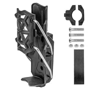 Auto Pearl Motorcycle Bottle Holder | 360° Rotatable | Adaptive Folding | Durable Nylon | Universal Fit | Black