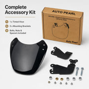 Auto Pearl Windshield Visor for Royal Enfield Hunter 350 | Unbreakable Glass Finish | Bolt-On Wind Deflector | Front Fairing Kit